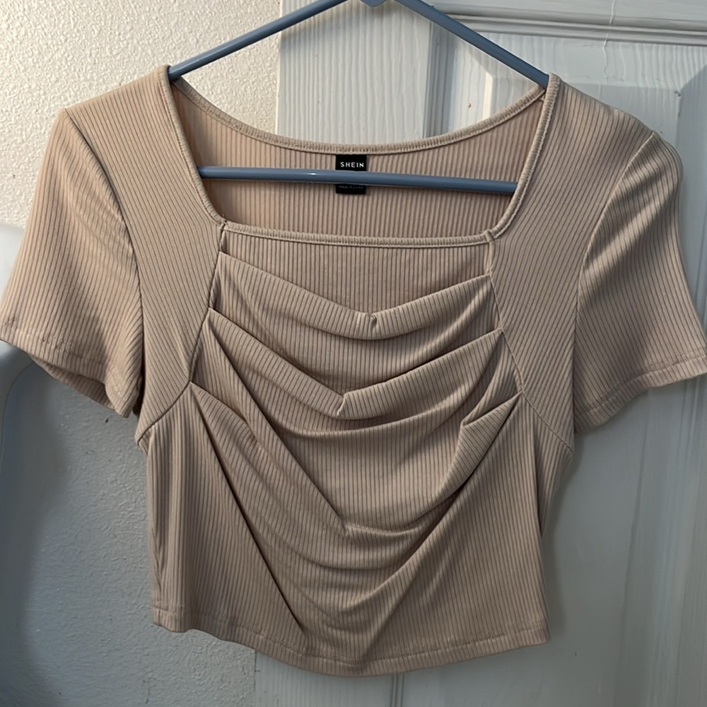 SHEIN Square Neck Knit Tee - Size M - ✨Worn Once - Picture 4 of 4